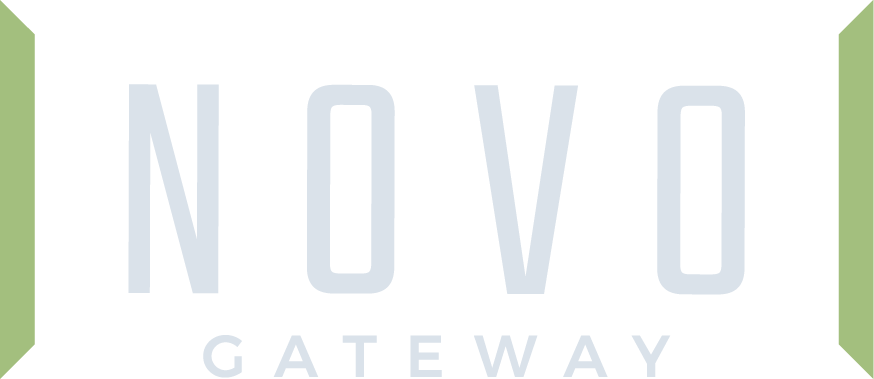 the logo for gateway is shown in blue and white